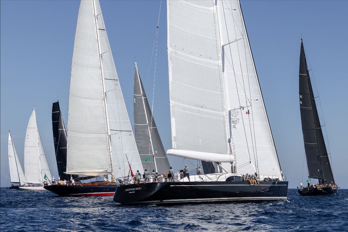 Aside from the J Class yachts, the Swan 131 Aristarchos 1 is the largest maxi competing. Photo: Gilles Martin-Raget / www.martin-raget.com