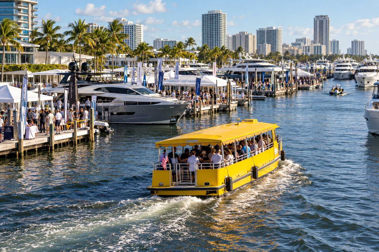 Secondary image: practical detail illustrating the ownership issue in FLIBS 2026: my six-location plan for seeing the boats instead of seeing traffic; no generic luxury pose.